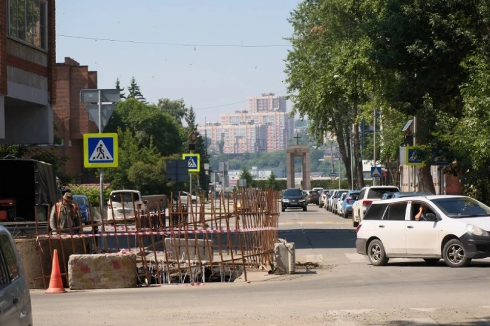 В Иркутске начали ремонтировать улицу Российскую. Фото: администрация города Иркутска