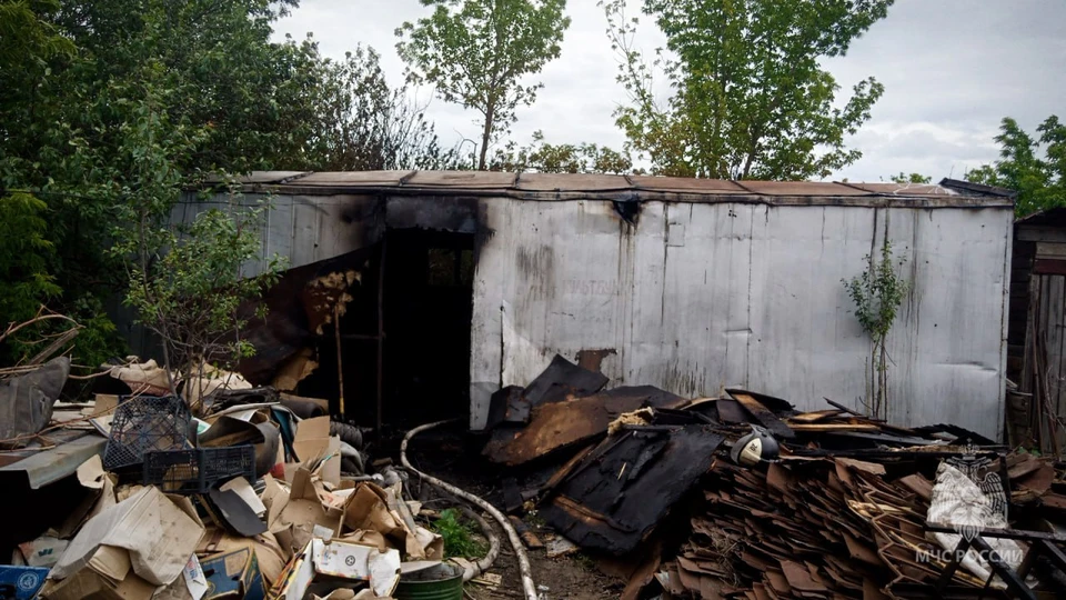 Пожарные быстро справились с возгоранием в Славяносербском районе. ФОТО: МЧС России