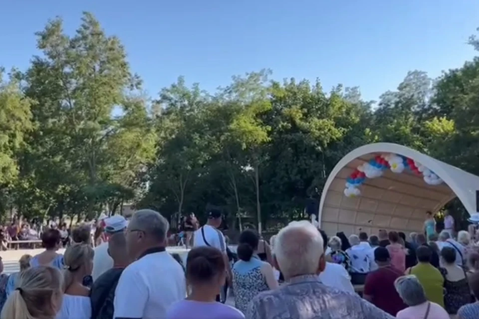 В парке культуры и отдыха Геническа в 9 часов утра 5 июля началось празднование Дня Петра и Февронии. Фото: администрация Херсонской области