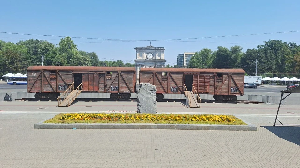 Так называемый "поезд боли" привозят на площадь третий год подряд.