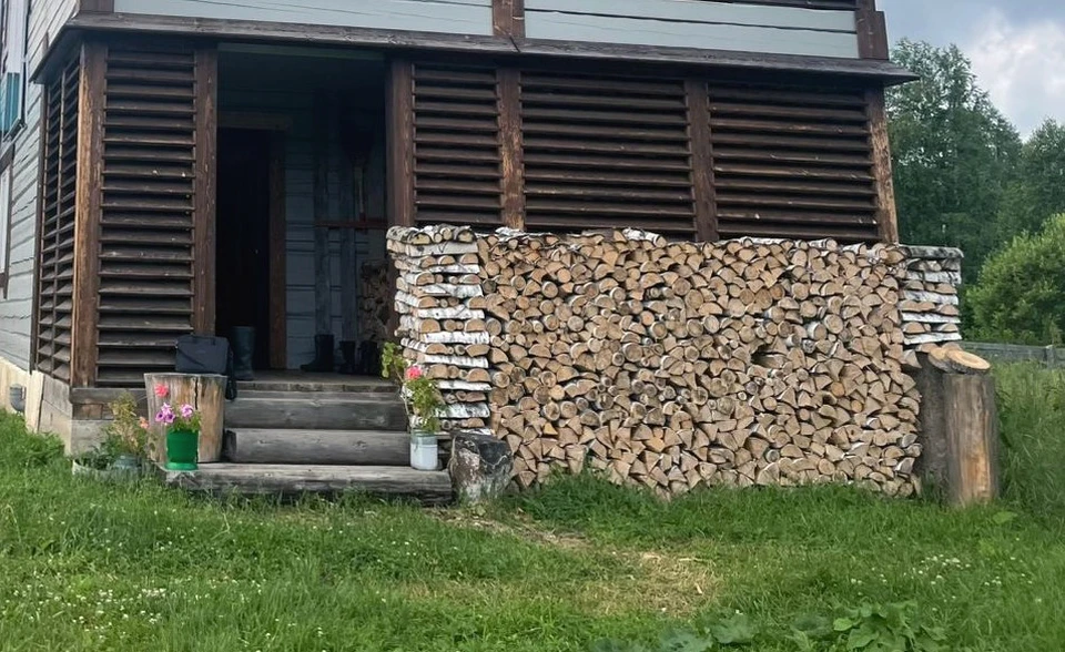 Полиция обнаружила у дома поленницу из незаконно добытой древесины