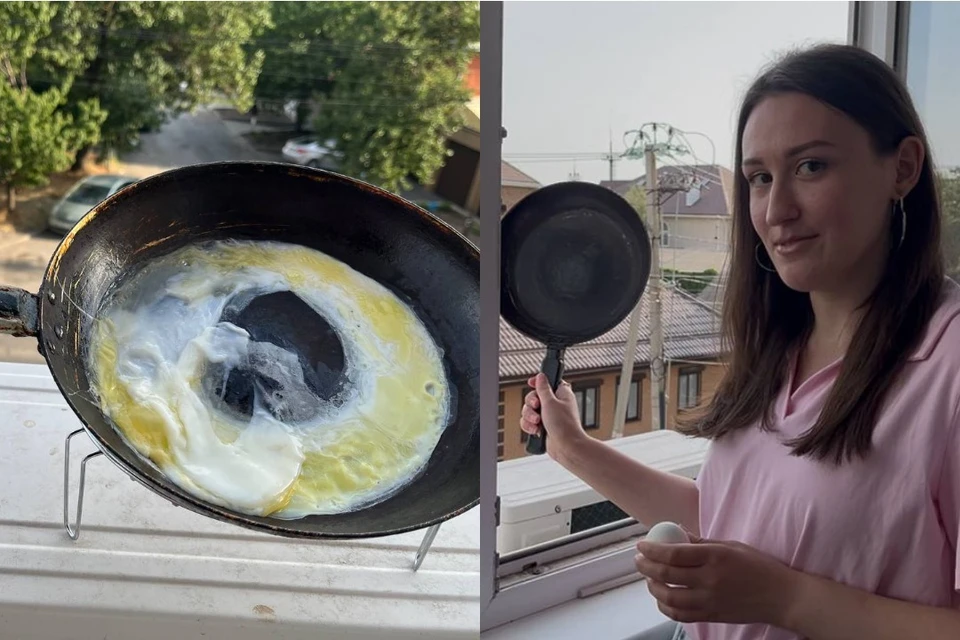 А что, если попробовать приготовить яичницу прямо на палящем солнце?