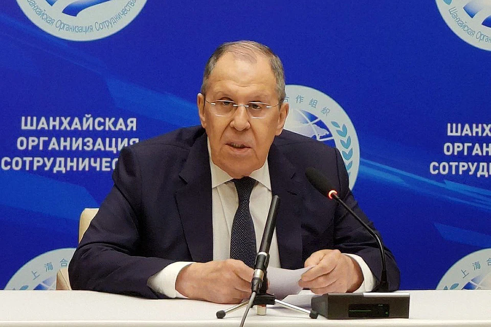 Глава МИД РФ Сергей Лавров на Совете министров иностранных дел Шанхайской организации сотрудничества в Тяньцзине (Китай). Фото: Марьяна Захарова