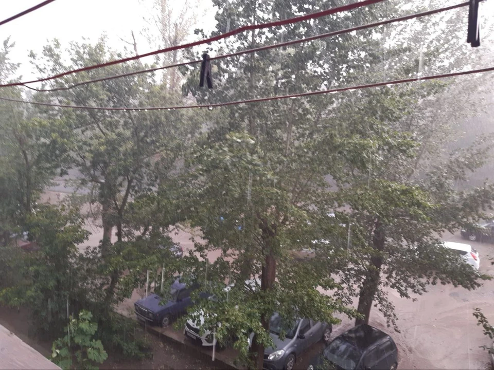 В Ростовской области вечером во вторник прошел град.