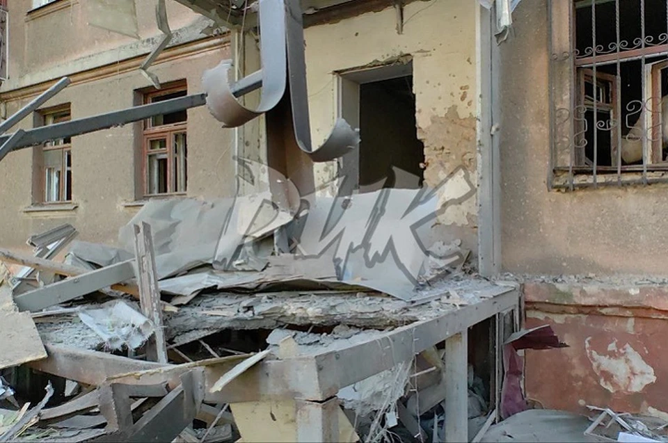 Последствия обстрела ВСУ Горловки. Фото: ТГ/Приходько