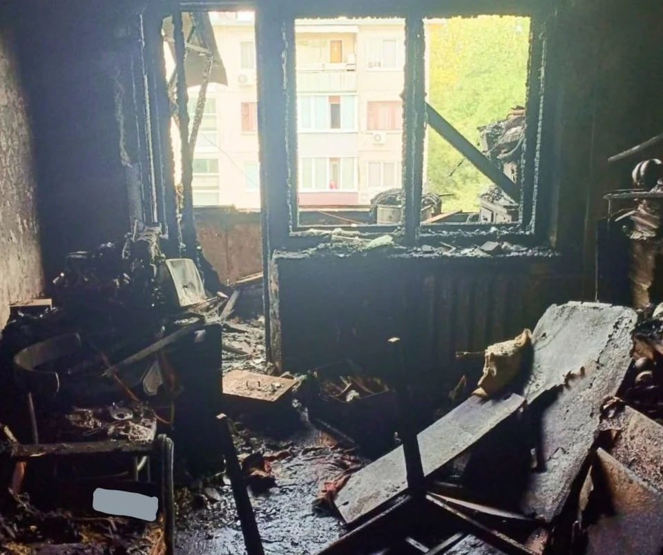 В больницу попала его супруга – женщину госпитализировали с ожогами и травмами. Фото МЧС России по Ульяновской области