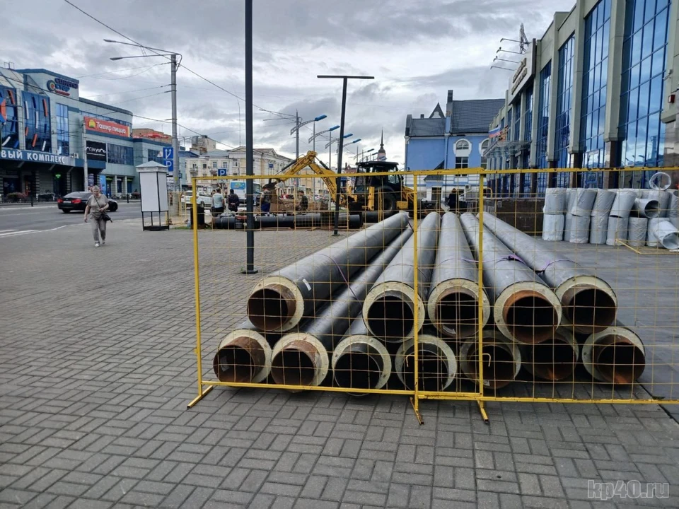 Ремонтные работы в Калуге затронут несколько оживленных тротуаров.