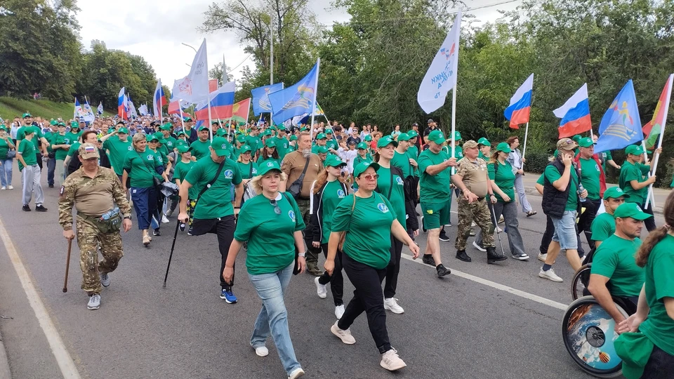 Хмурое небо не напугало сторонников активного и здорового образа жизни. Фото Министерства физической культуры и спорта Липецкой области.