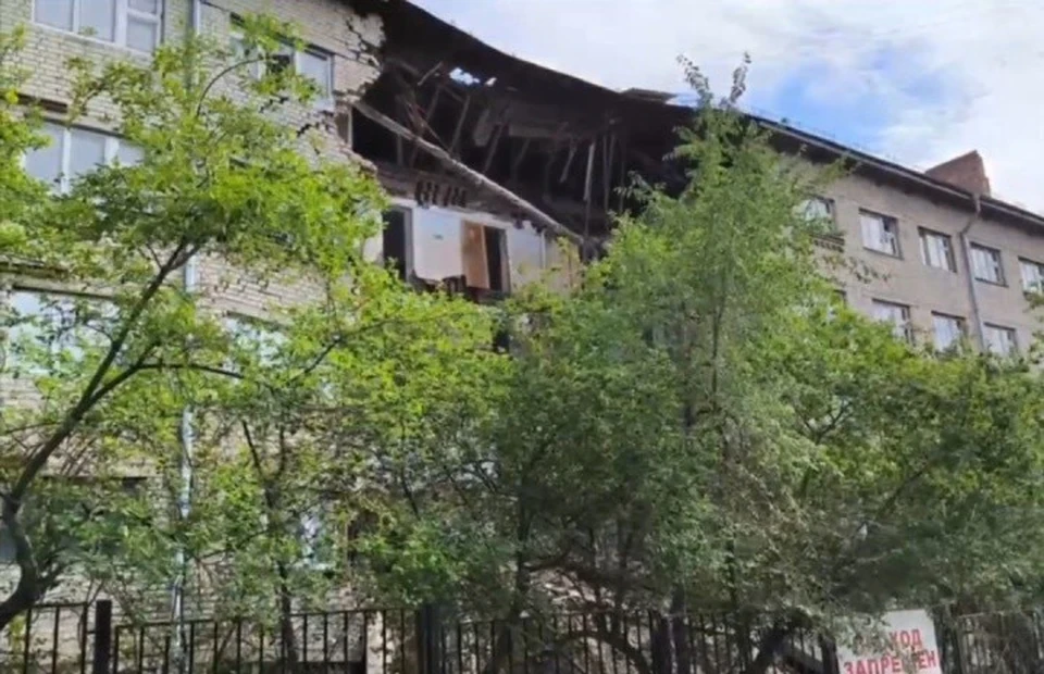 В Забайкальском крае обрушилось здание бывшего общежития. Фото: СУ СКР по Забайкальскому краю