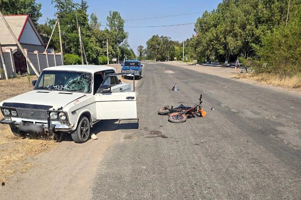 На Херсонщине госпитализирована женщина, попавшая на электромопеде в аварию Фото: ГУ МВД России по ХО