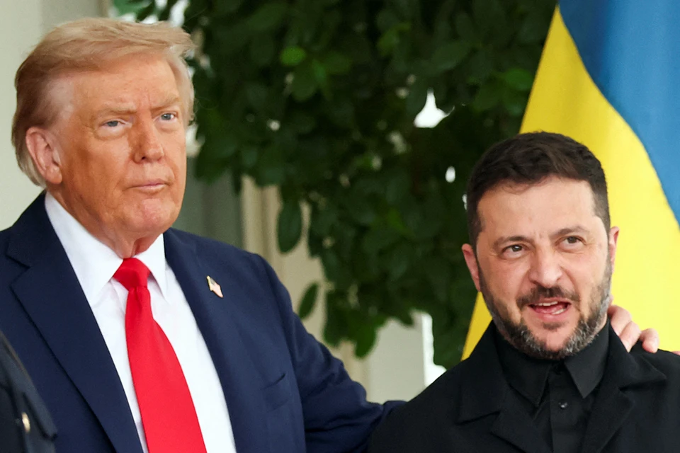 Первые кадры, которые мы увидели - это встреча Трампом Владимира Зеленского