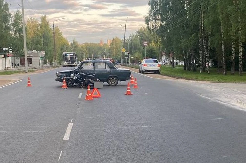 Авария произошла в Нововятском районе. Фото: Госавтоинспекция Кировской области