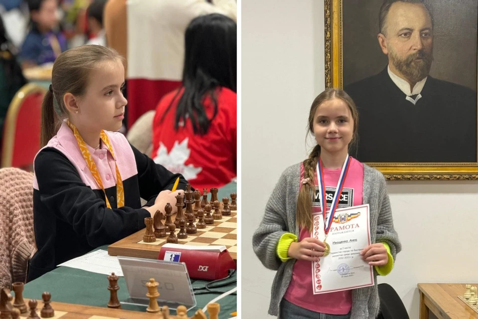 12-летняя Аня Иващенко из Новочеркасска прорешала 60 тысяч шахматных задач и проанализировала десятки тысяч партий. Фото: из архива семьи
