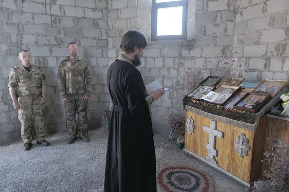 Росгвардейцы ДНР, участвующие в СВО, посетили молебны. Фото: Росгвардия