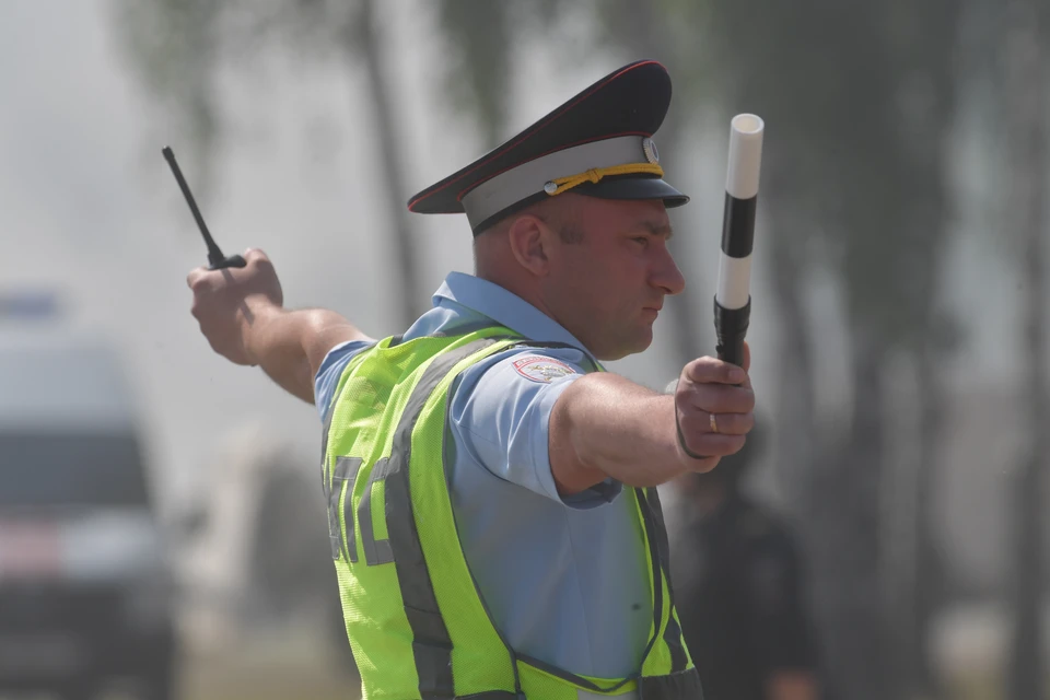 На дороге дежурят экипажи ДПС
