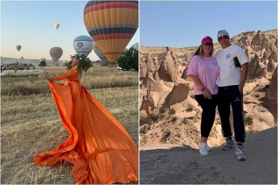 Модели Ксении Усолкиной сделали предложение в Турции после полета на воздушном шаре. Фото: официальный телеграм-канал Ксении Усолкиной.
