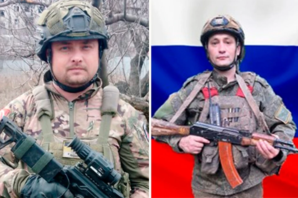 Гвардии младший сержант Александр Злодеев и гвардии рядовой Андрей Янкович