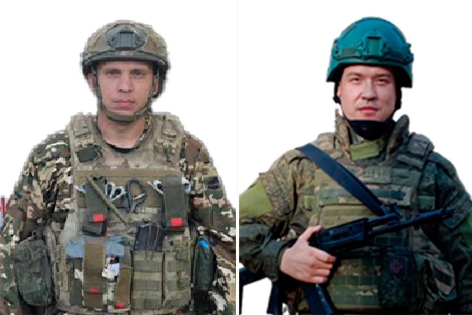 Младший сержант Яков Козловский и младший сержант Леонид Шестериков