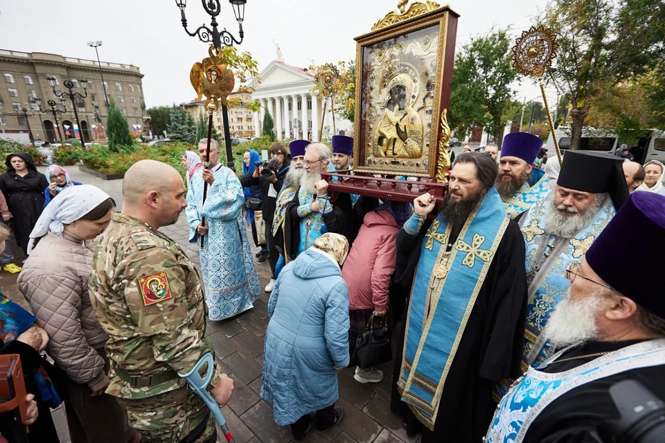 Святыня прибыла на волгоградскую землю. Фото: Константин Троицкий, предоставлено пресс-службой Волгоградской епархии.