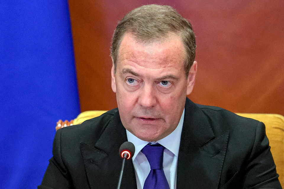 Первый заместитель председателя Совета безопасности РФ Дмитрий Медведев. Фото: Екатерина Штукина\POOL\ТАСС