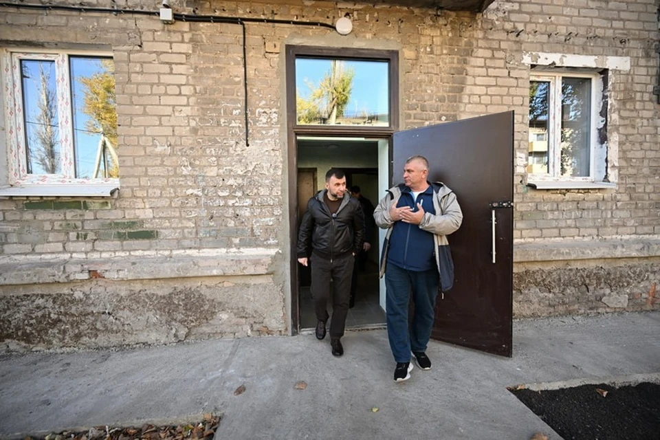 Глава ДНР Денис Пушилин посетил с рабочим визитом Авдеевку. Фото: ТГ/Пушилин