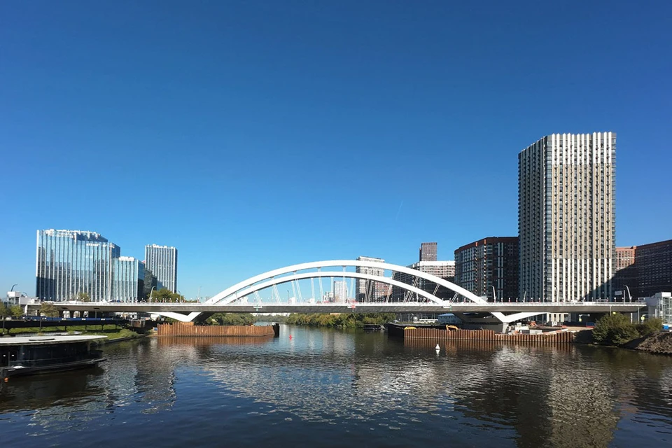 На западе города открыт мост Академика Королева через Москву-реку. Фото: Пресс-служба Мэра и Правительства Москвы