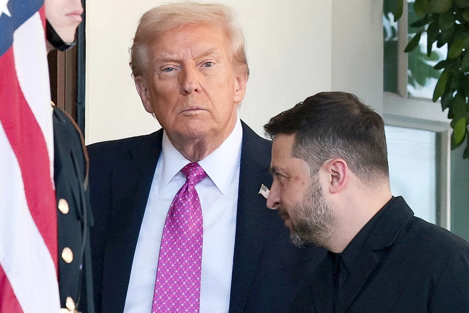 Трамп и Зеленский перед началом встречи в Белом доме, 17 октября 2025 г