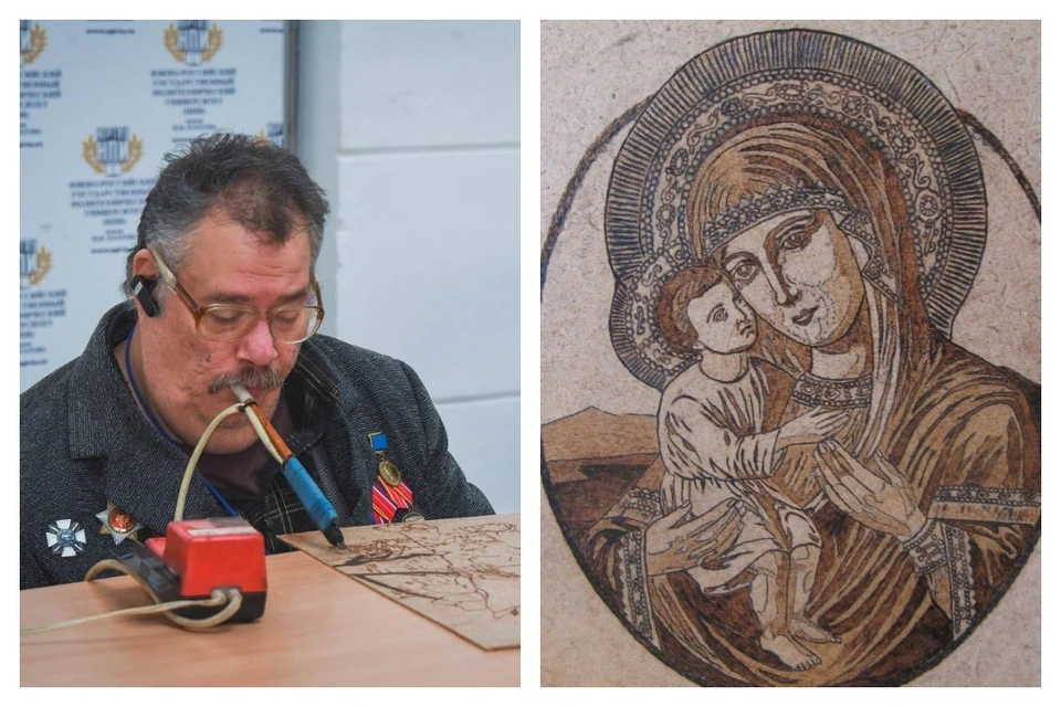 У Виктора не действуют руки и ноги, но это не мешает ему создавать для людей красоту.