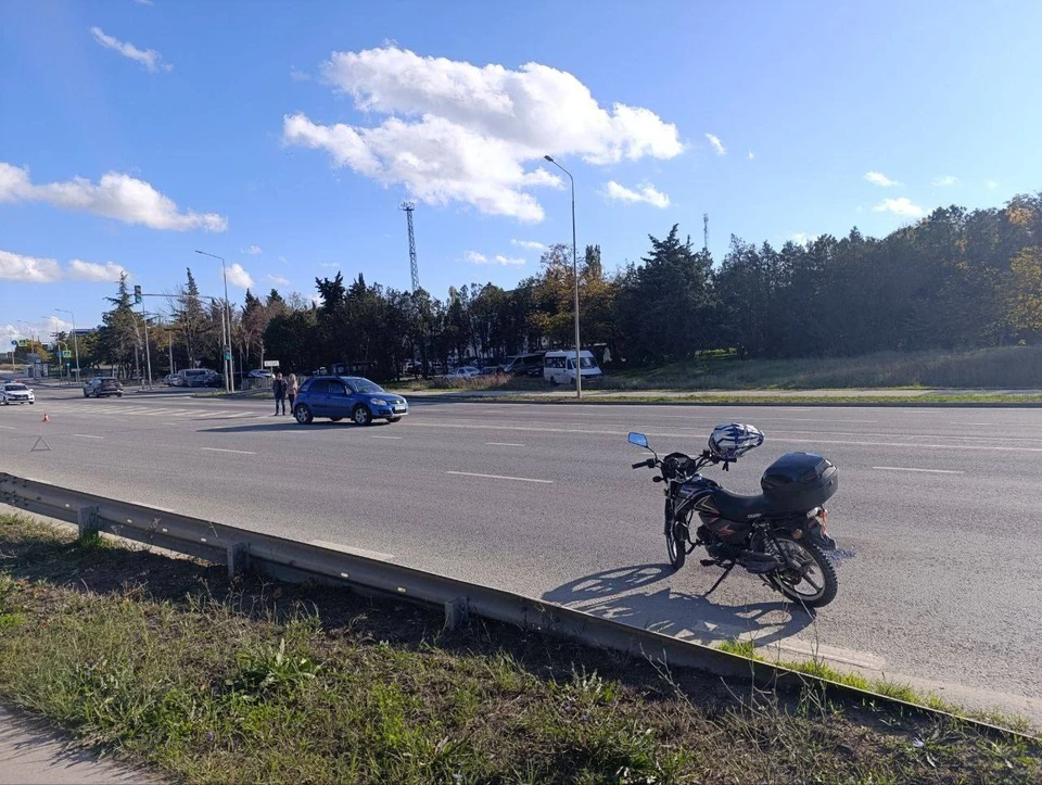 Место ДТП. Фото: ГИБДД Крыма