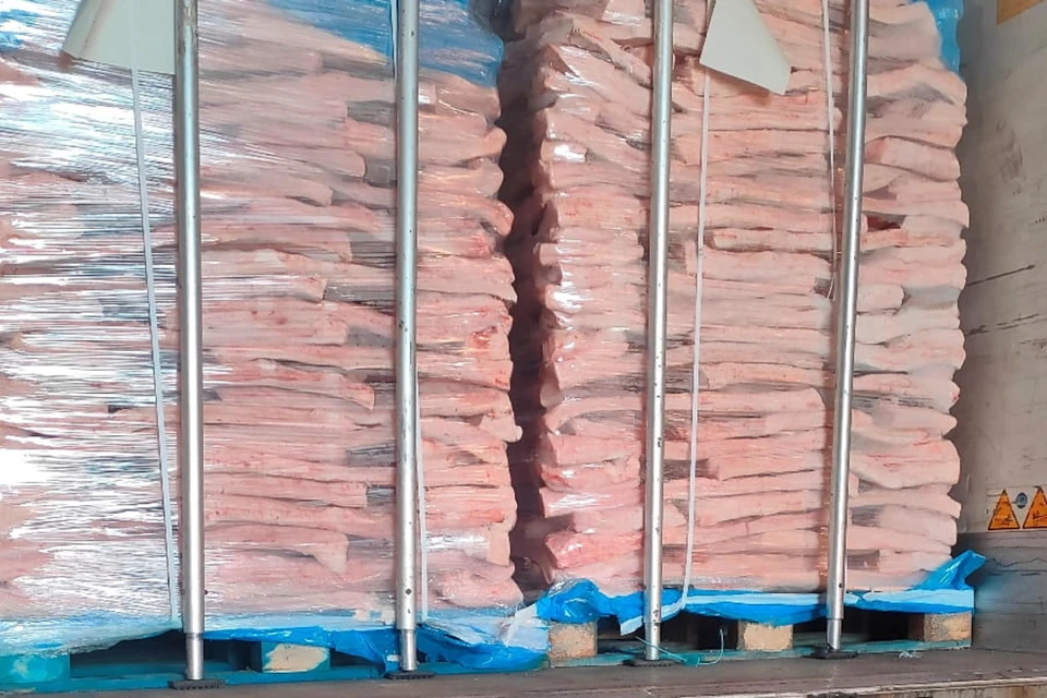 Россельхознадзор не пропустил в РФ 22,5 тонны замороженного шпика из Беларуси. Фото: 32.fsvps.gov.ru