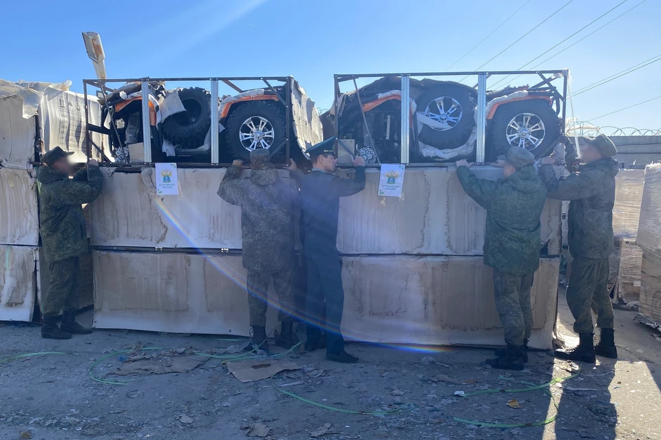 Технику уже отправили в зону СВО. Фото: Астраханская таможня.