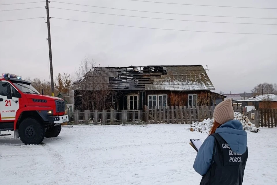 Ребенок погиб при пожаре в частном доме в Новосибирской области. Фото: СУ СК России по Новосибирской области.