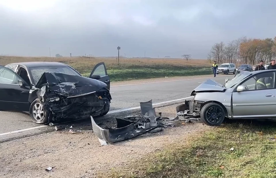 Место ДТП. Фото: УГИБДД Крыма