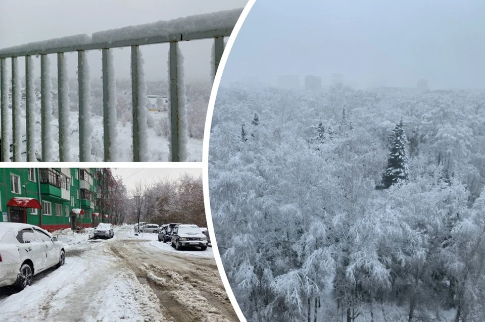 Город укрыло снежной пеленой. Фото: Никита МАНЬКО / Ангелина ВАЙГЕЛЬ / Надежда РЫЖКИНА