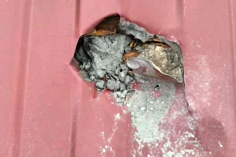 Именно так выглядит «встреча» метеорита и твердой поверхности.