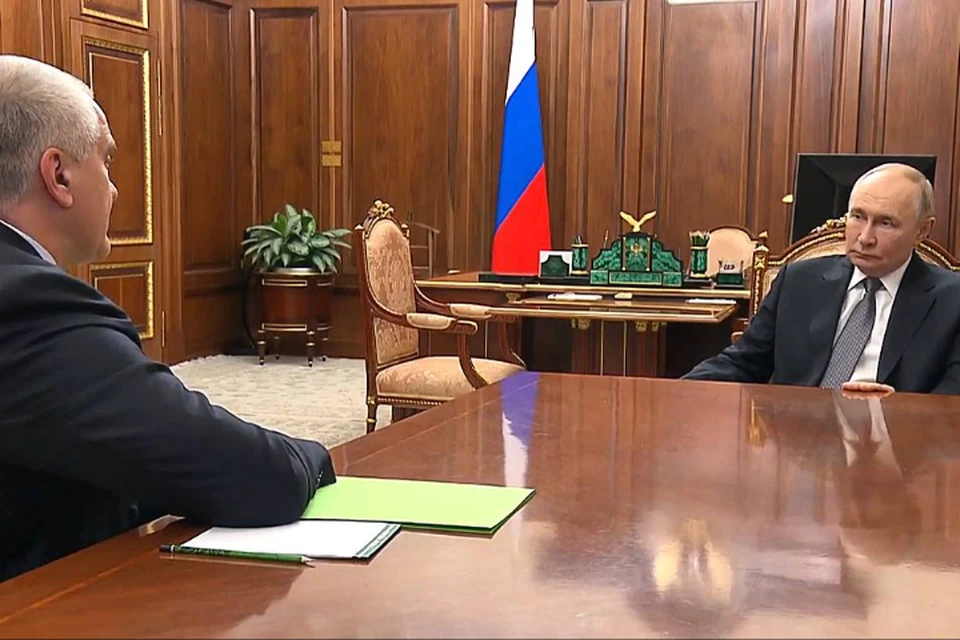 В Кремле состоялась встреча главы Крыма с президентом России. Фото: кадр из видео Сергея Аксенова/Tg