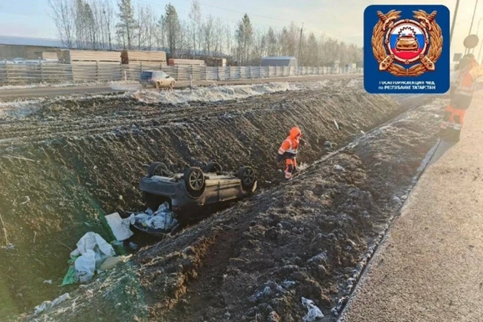 Последствия аварии. Фото: Госавтоинспекция Лаишевского района