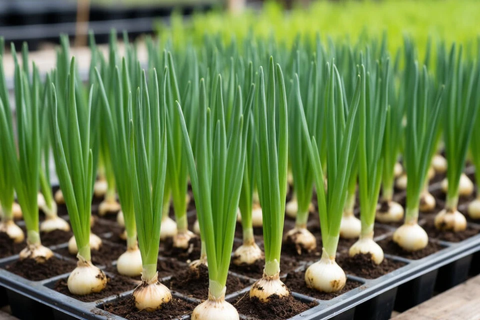 Чтобы спасти озимый лук, важно обеспечить ему защиту от мороза. Фото: создано нейросетью