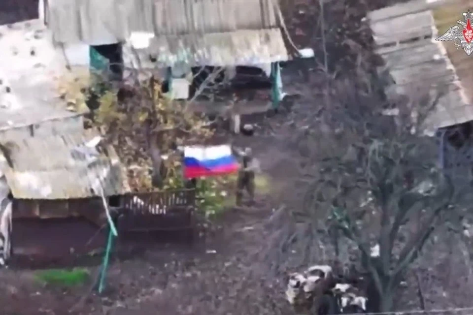 Флаг России поднят над Даниловкой. Фото: минобороны РФ