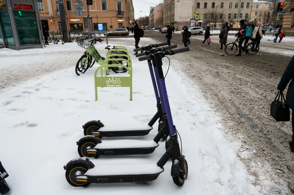 Если дороги покроются льдом, самокаты временно заблокируют.