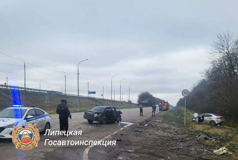 Предварительной причиной аварии стало нарушение очередности проезда. Фото Госавтоинспекции УМВД России по Липецкой области.