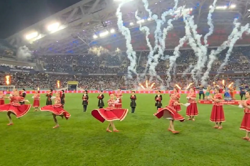 Для зрителей выступили казаки Фото: кадр из видео