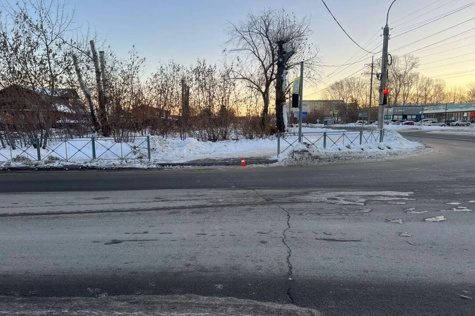 Девочку сбили на пешеходном переходе. Фото: ГАИ Новосибирска