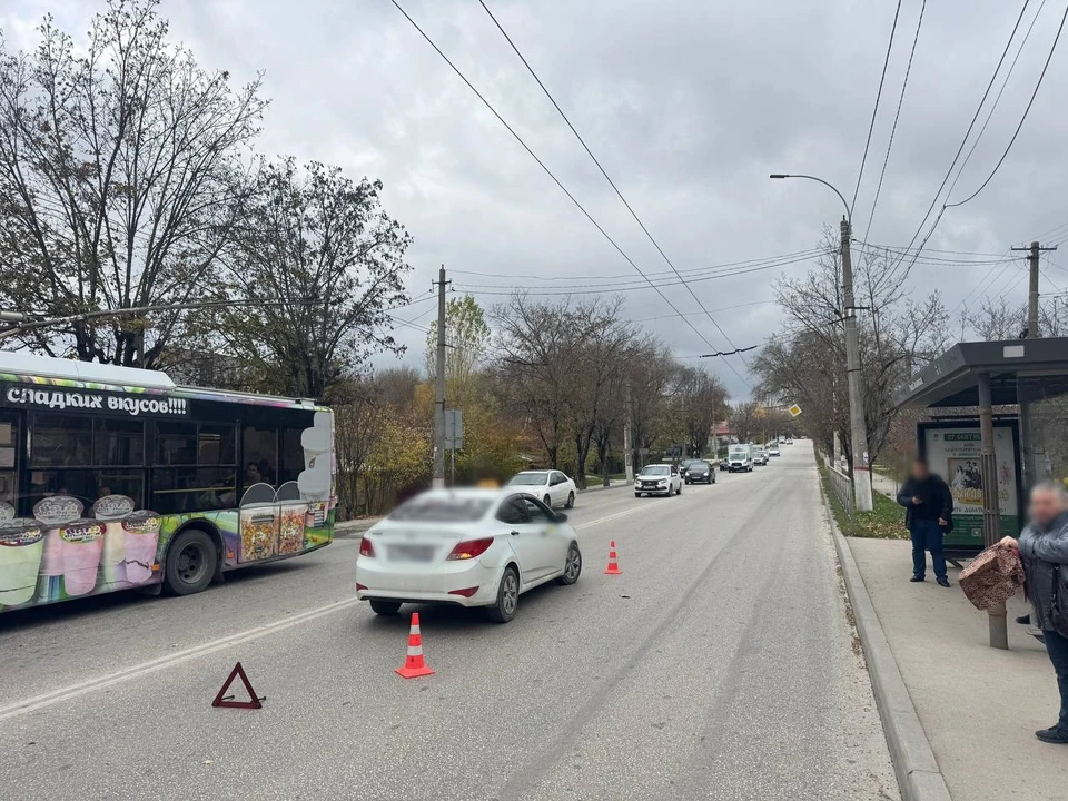 Место ДТП. Фото: УГИБДД Крыма