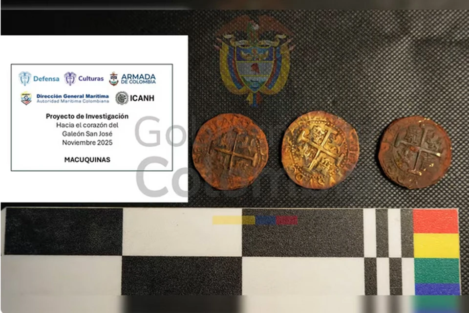Колумбия начала подъём сокровищ с галеона «Сан-Хосе» — найдены золотые монеты и пушка