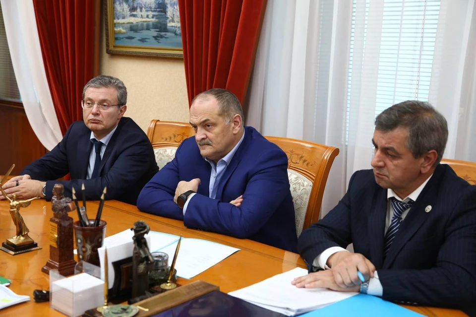 Глава Дагестана и помощник председателя правительства РФ обсудили реализацию федеральных проектов. Фото: администрация главы РД