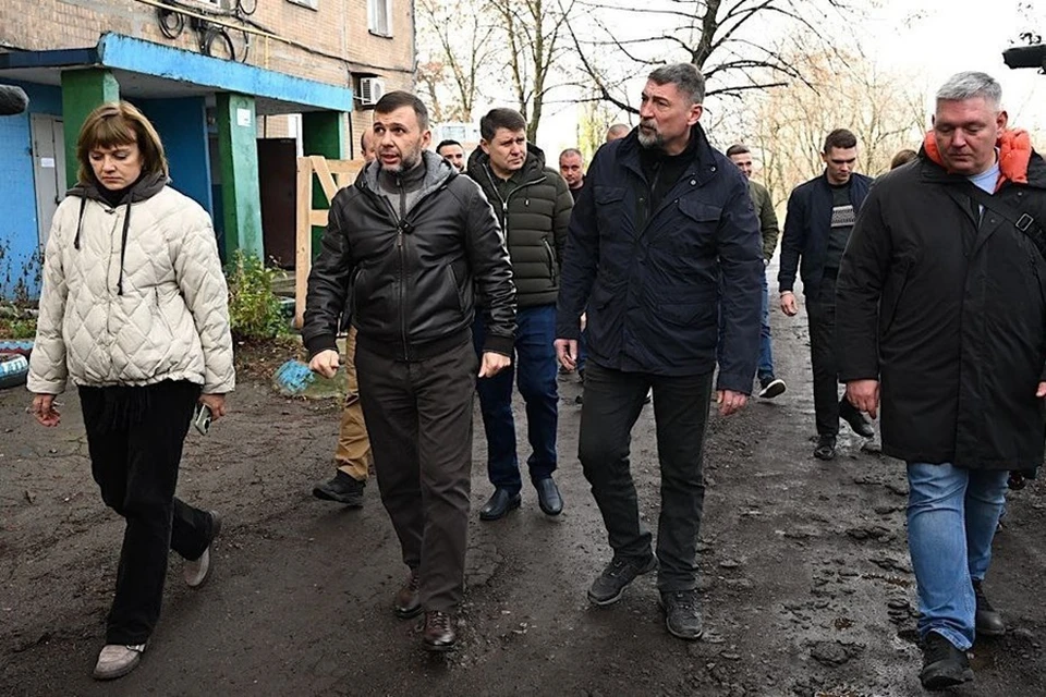 Три многоквартирных дома ремонтируют в Красногвардейском районе Макеевки. Фото: ТГ/Пушилин