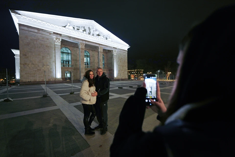 Новая подсветка мариупольского драмтеатра