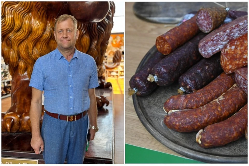 Олег Зубков хочет больше делать вкусной колбасы. Фото: Тайган/Vk