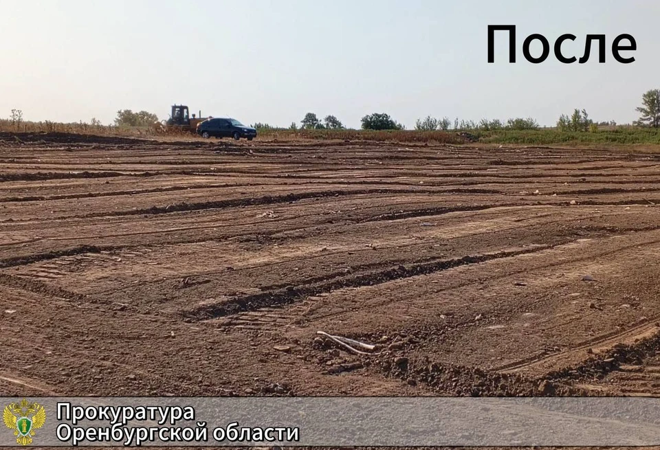 На объекте обнаружены навалы утилизированного грунта, а также разрушенная гидроизоляционная пленка вокруг водоотводной траншеи